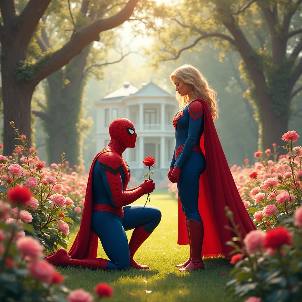 Chivalrous Spider-Man Proposes to Supergirl in a Whimsical G...
