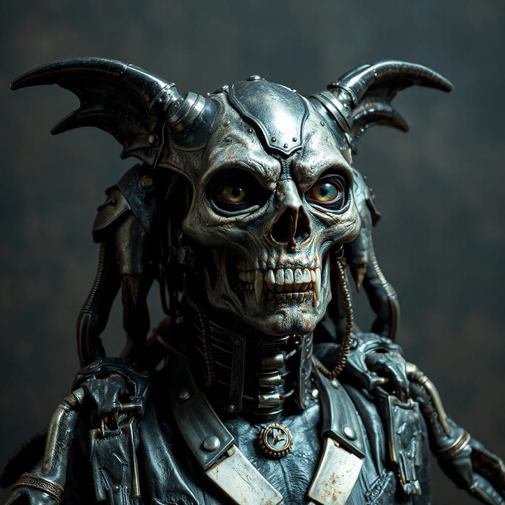 Grotesque Biomechanical Drag Queen in Giger Style