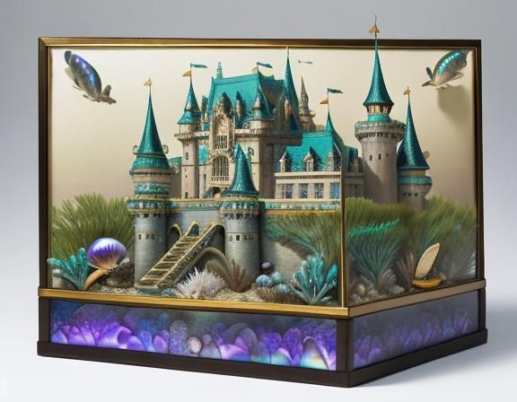 Abalone Castle Shadow Box Beach Scene