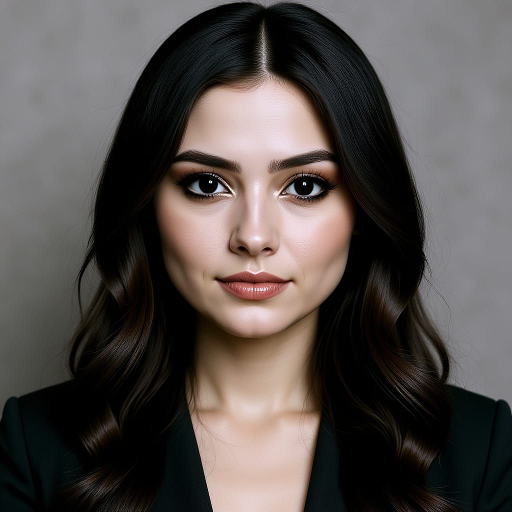 Striking Portrait of a Woman with White Hair