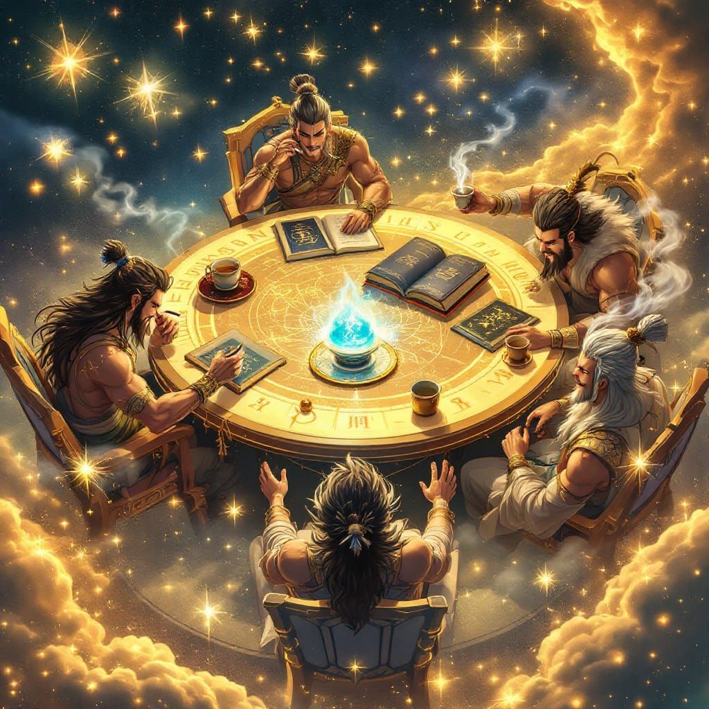 Mythical Friends in Cosmic Library, Anime Style