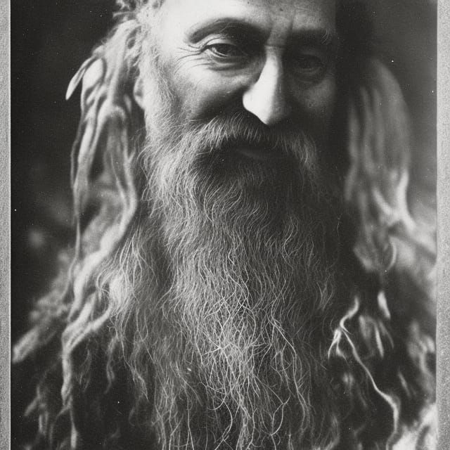 Celtic Druid in 1900s Photographic Style