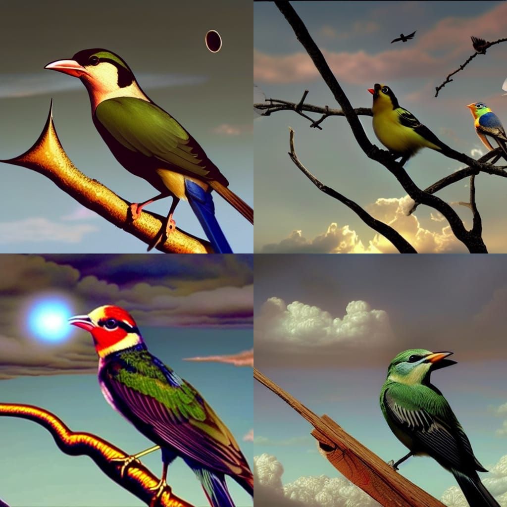 Bird Pecks Hole in Sky: Hyperrealistic Film