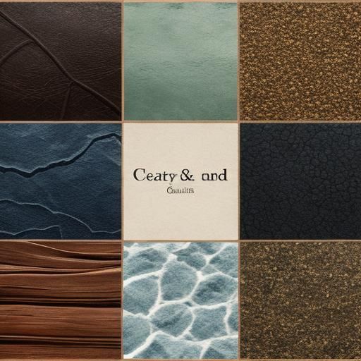 Abstract Composition of Leather, Stone, and Sky