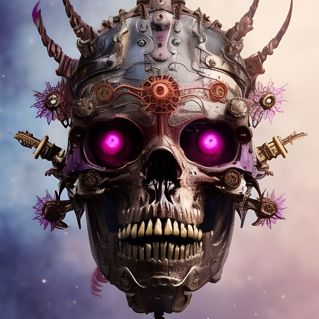 Steampunk Skeleton Portrait in Intricate Detail