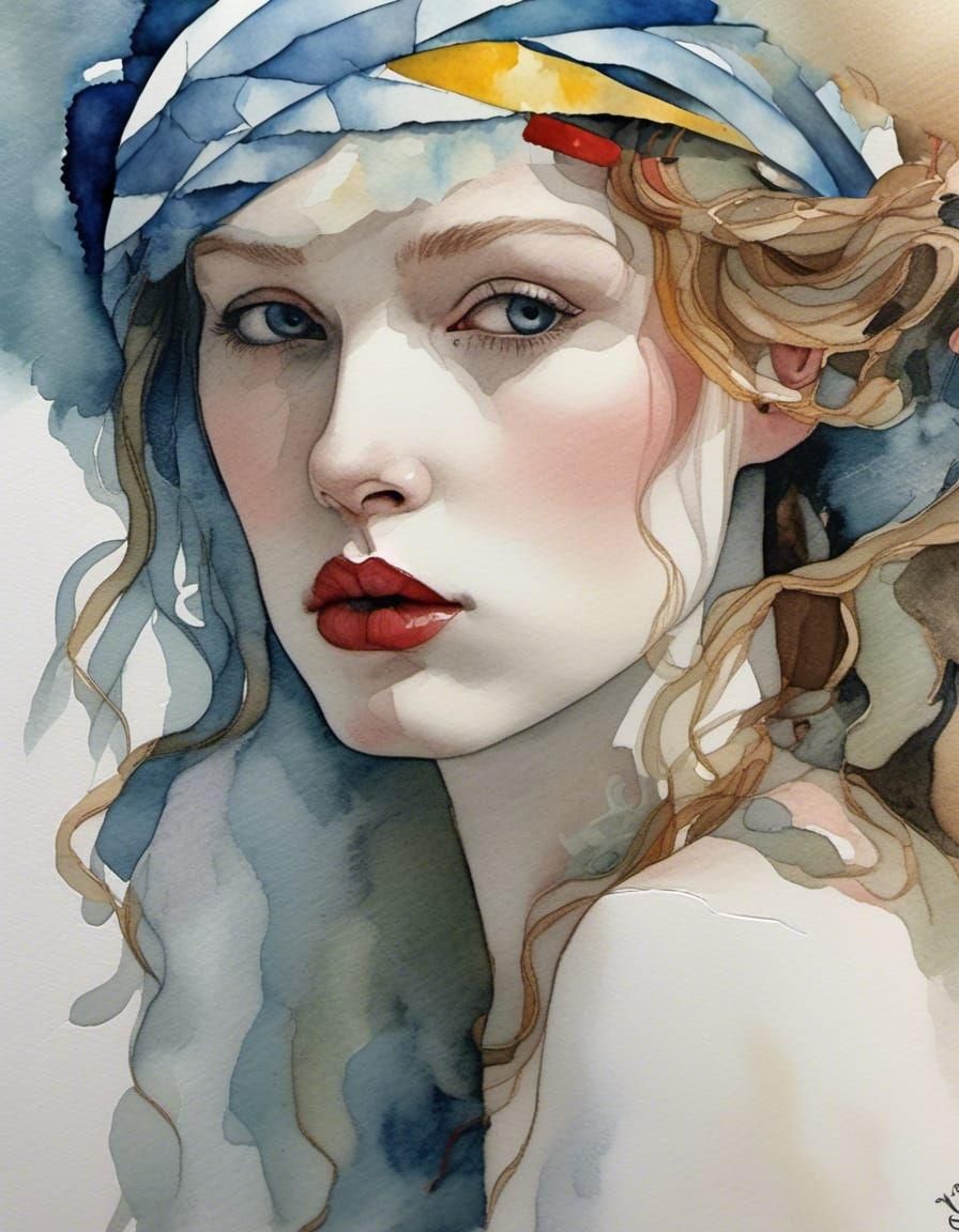 Elegant Dancer in Watercolor Style