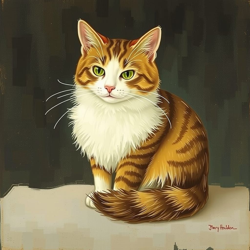 Cat Illustration in Storybook Style