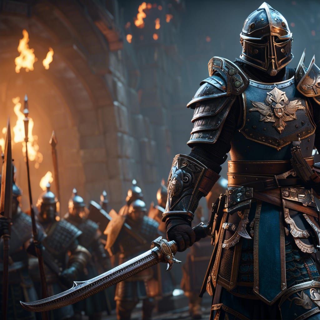 For Honor Warden in Dark Fantasy Style