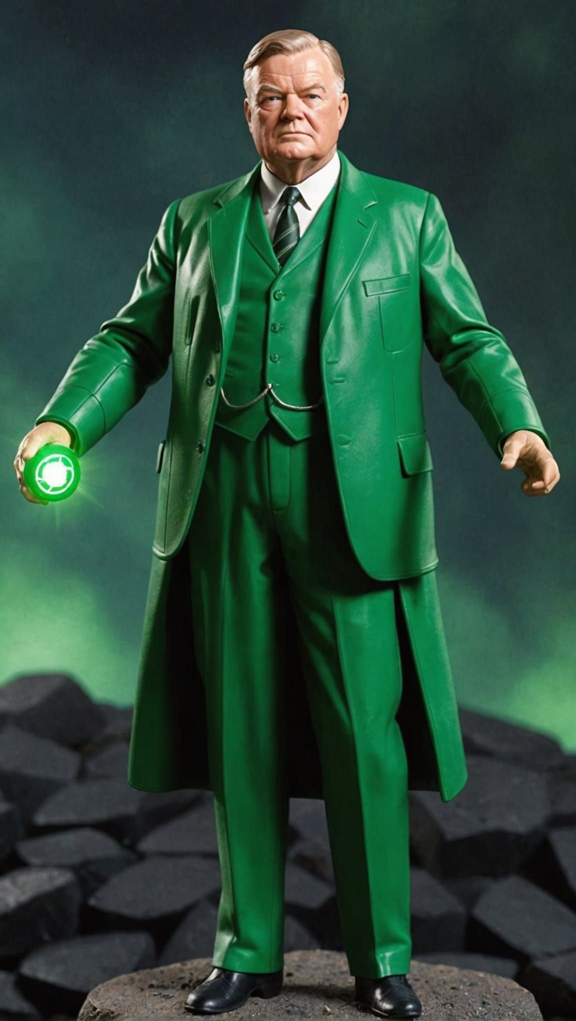 President Herbert Hoover as a Green Lantern