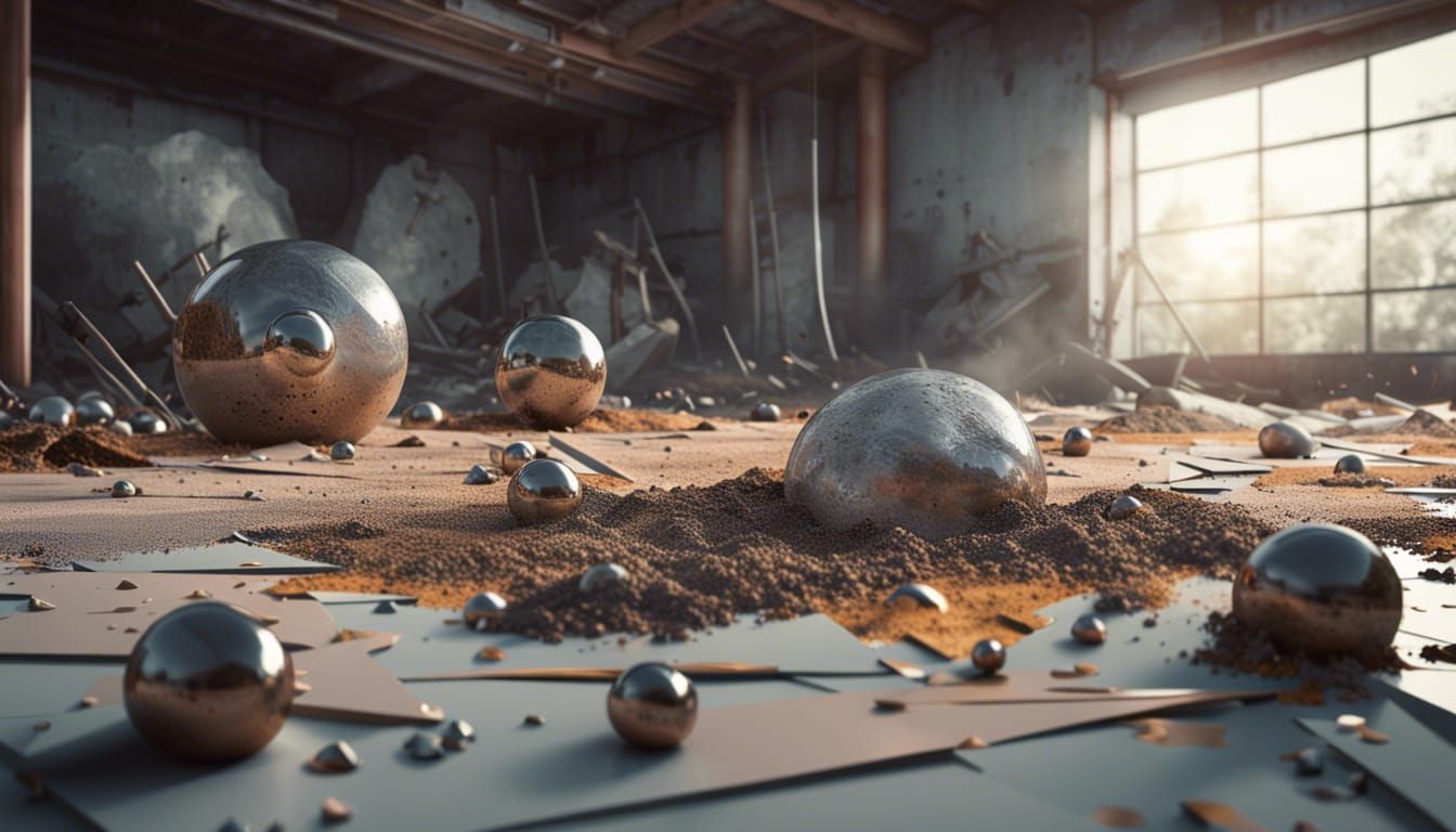 Abstract Sci-Fi Bird's-Eye View in Hyperrealistic Style
