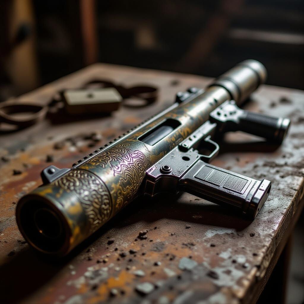 Fantasy RPG Rocket Launcher: Cinematic Film Still