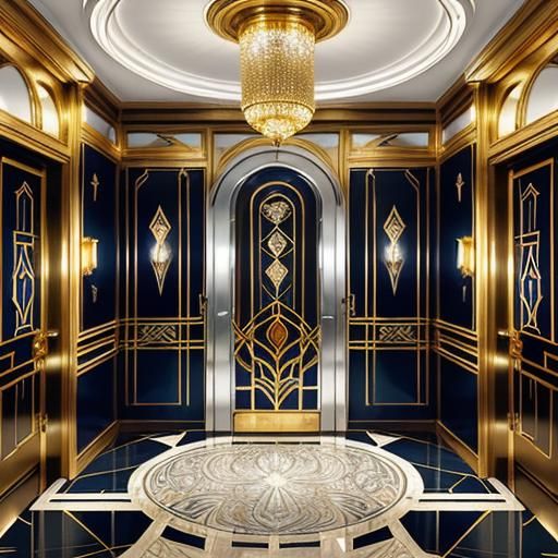 Art Deco Mouse Linen Closet in Lempicka Style