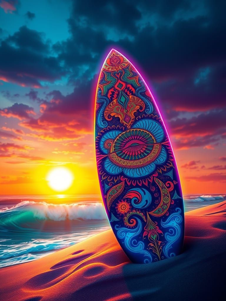 Surreal Tribal Masterpiece on Azure Beach