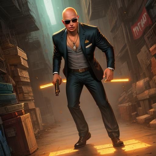 Pitbull Puppy Comic Book Art by Mark Brooks