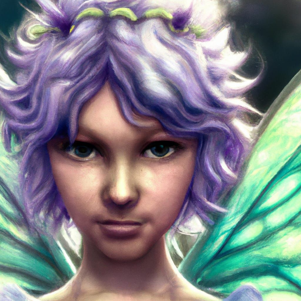 Hyperrealistic Fairy Portrait in Dynamic Lighting