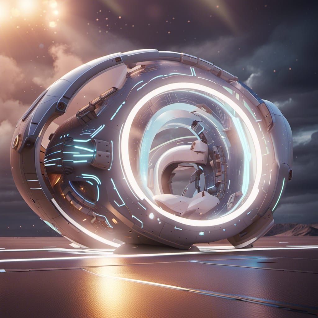 Futuristic Teleportation Machine: Magical Spatial Portal