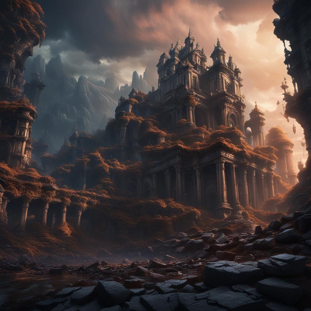 Fantastical Painting of Inner Sadness and Collapse