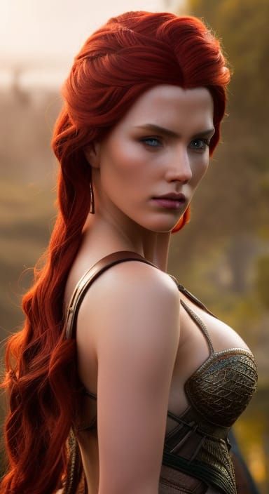 Scarlett Johansson as Triss Merigold in Witcher Style