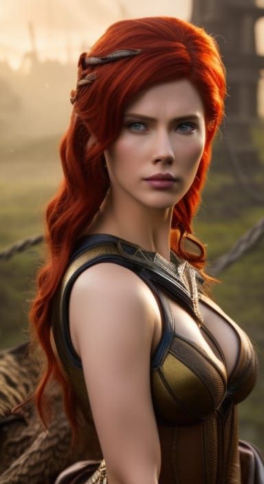 Scarlett Johansson as Triss Merigold in Witcher Style