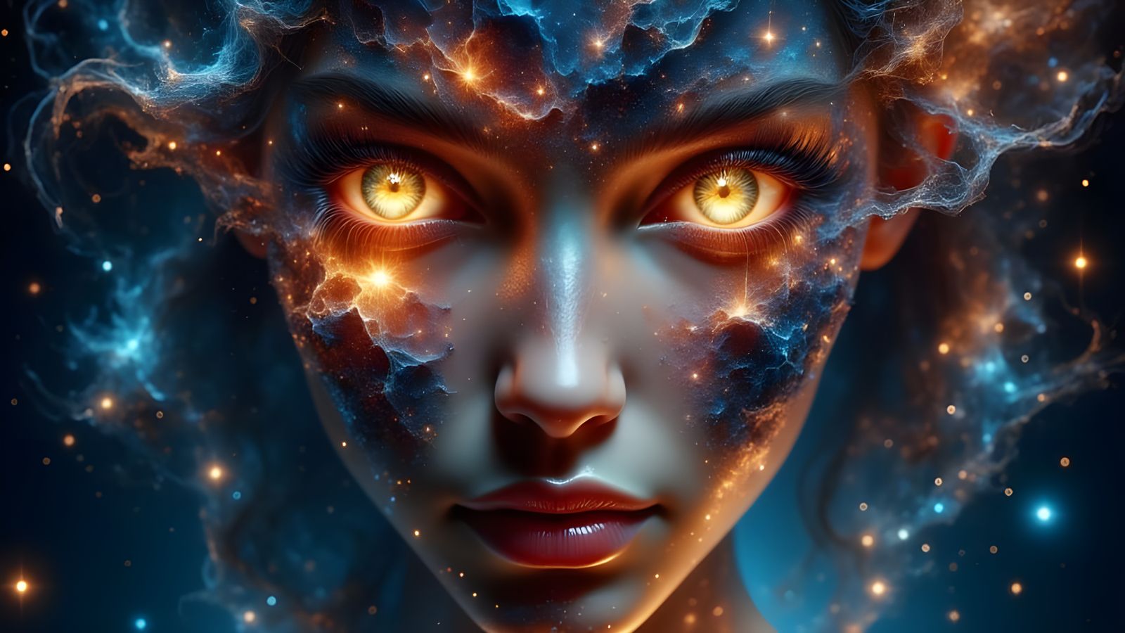 Woman Made of Stars and Galaxies