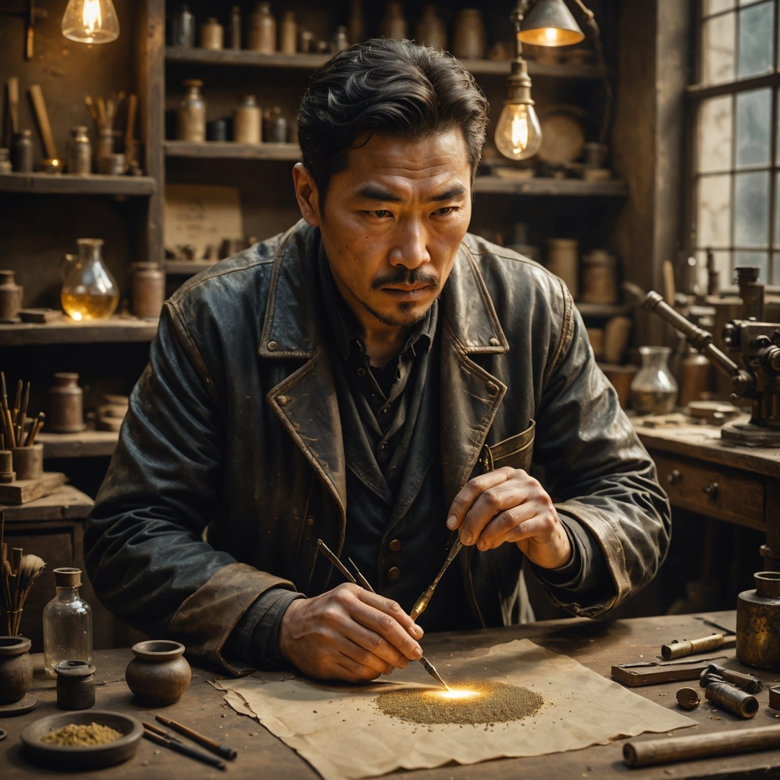 Mysterious Korean Forger with Glowing Hands