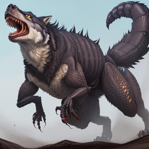 Hybrid Wolf Scorpion T-Rex Monster