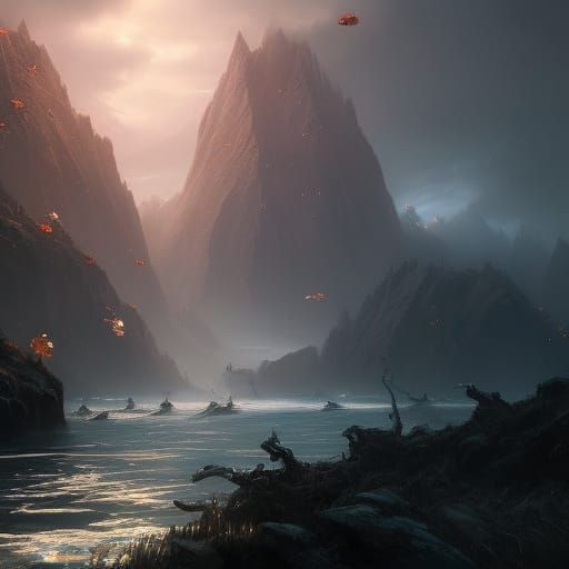 Avatar: Way of Water in Dark Fantasy Style