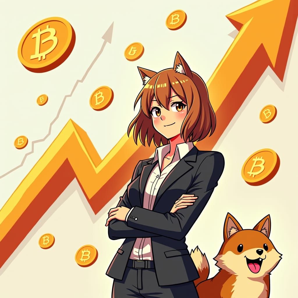 Dogecoin Price Surges in Vibrant Anime Style