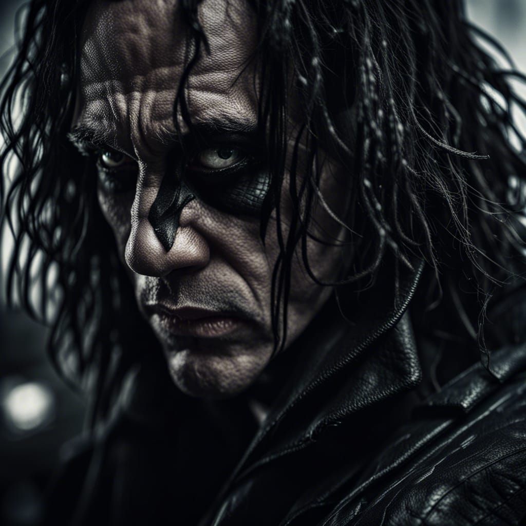 Intense Crow Portrait in Street Photography Style