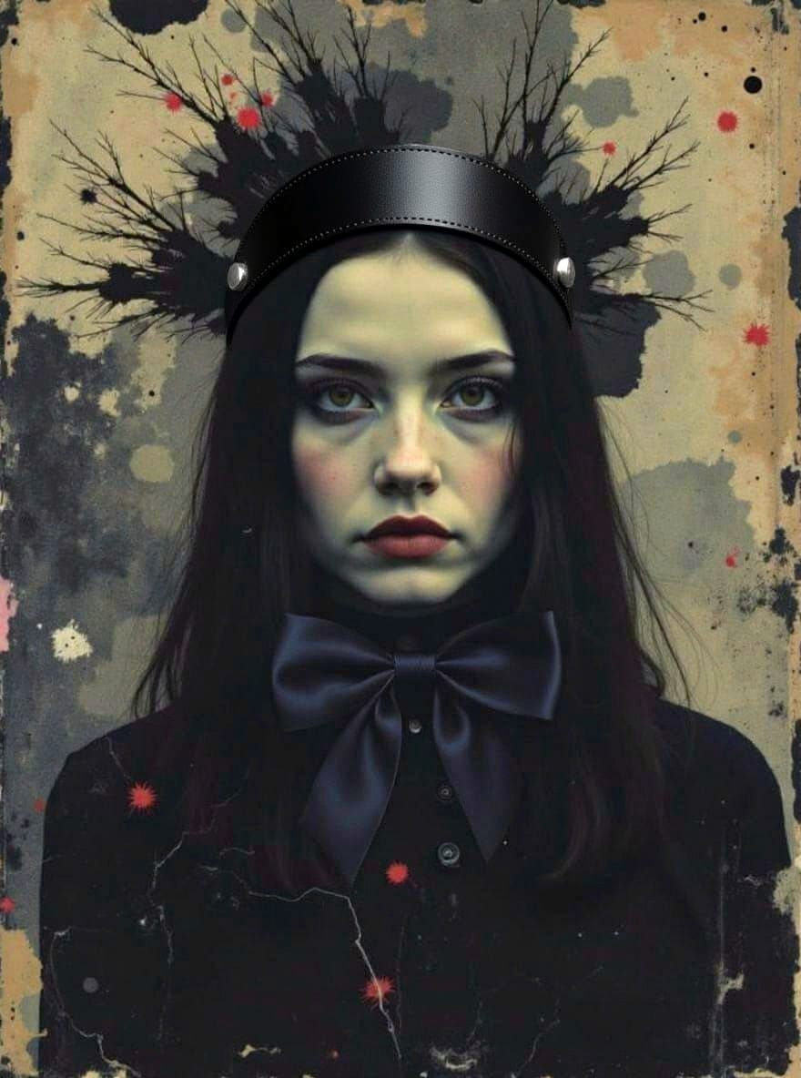 Gothic Portrait in Gilded Frame