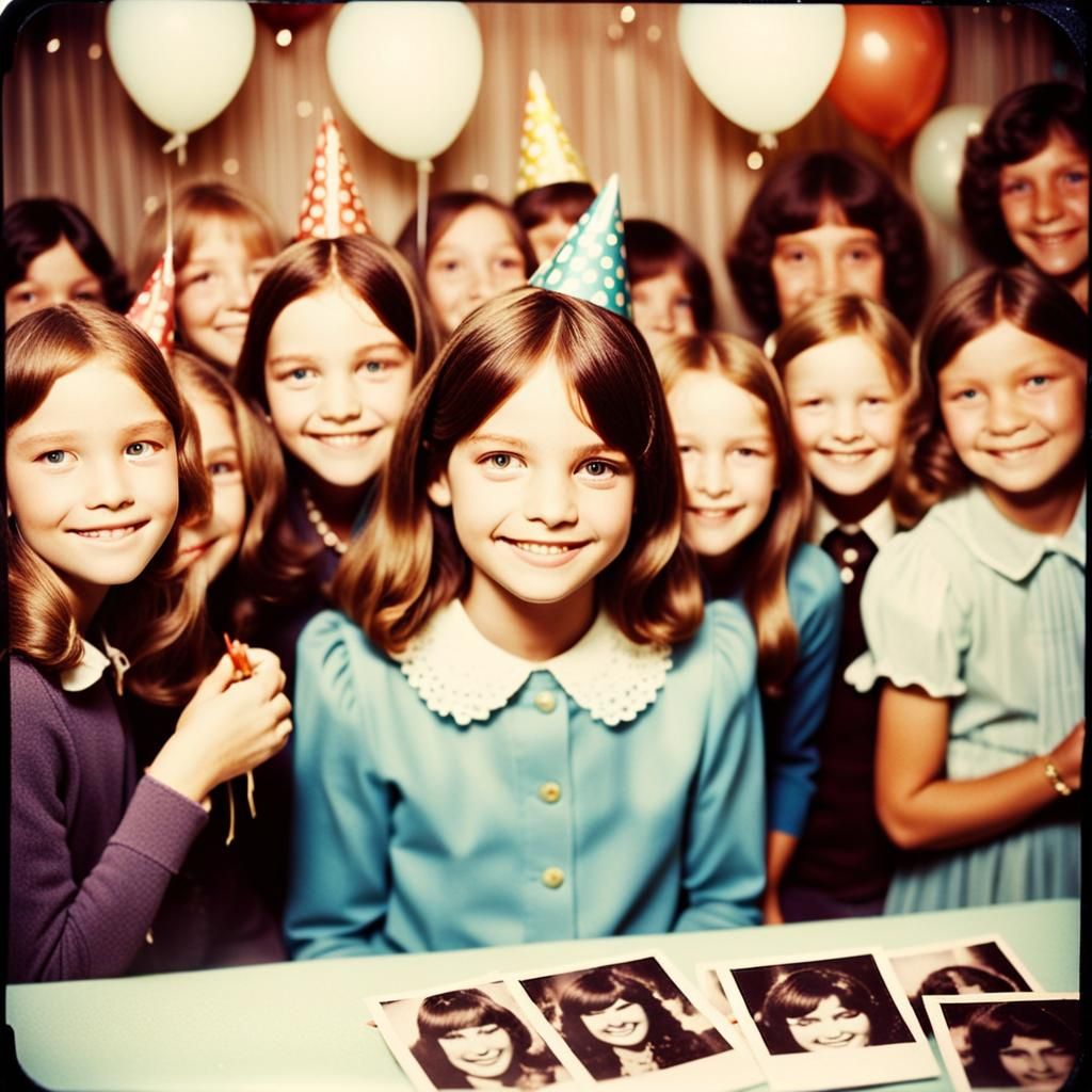 Seventies Girl's Birthday Party: Vintage Polaroid