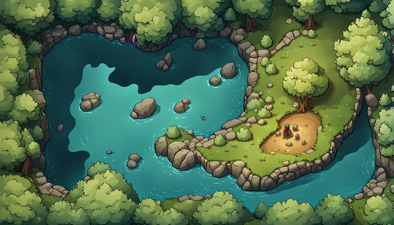 D&D Map: Forest Path to Skull Cave