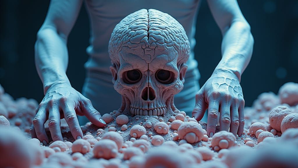 Neuroplasticity Personified: A Dark Surrealist Vision