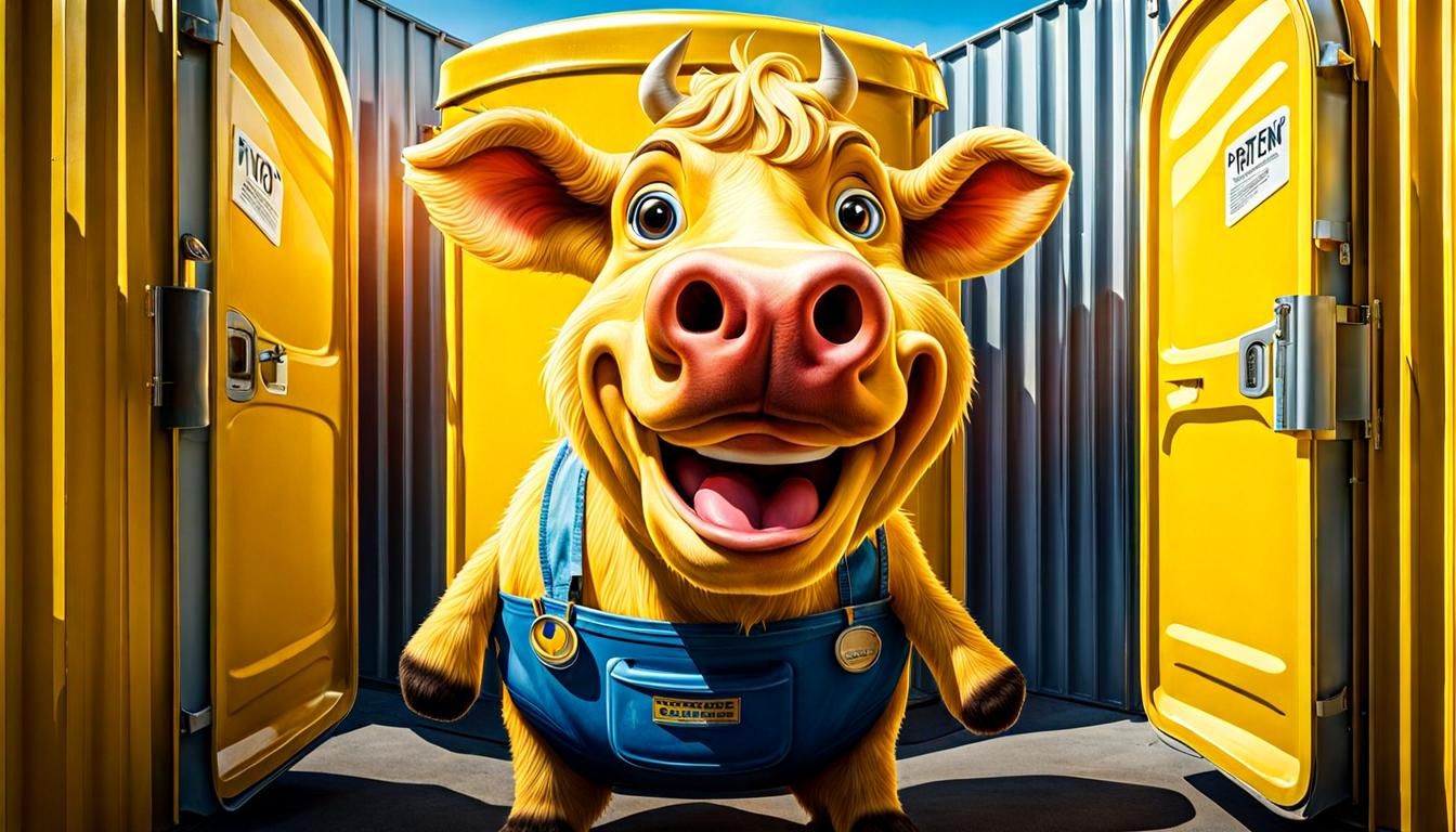 Anthropomorphic Cow Emerges, Vibrant and Detailed