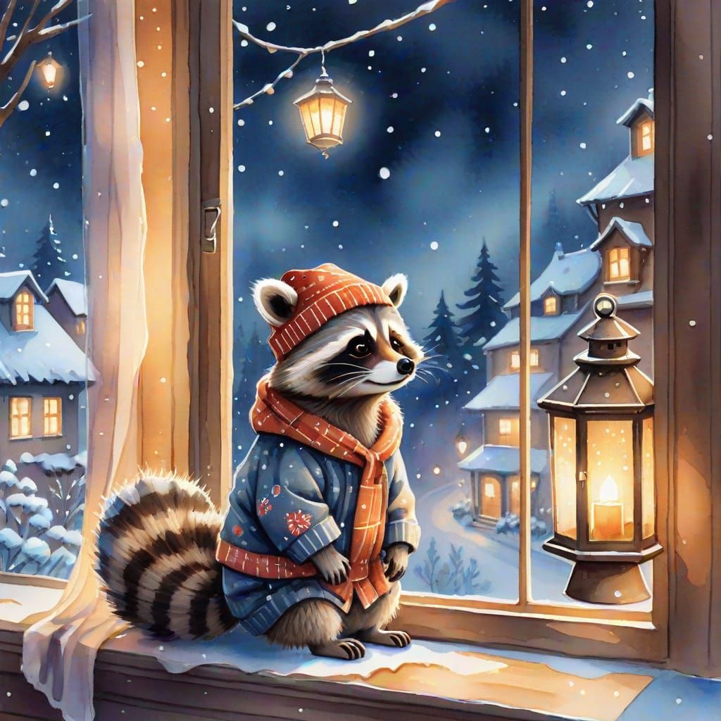 Whimsical Winter Wonderland in Watercolor