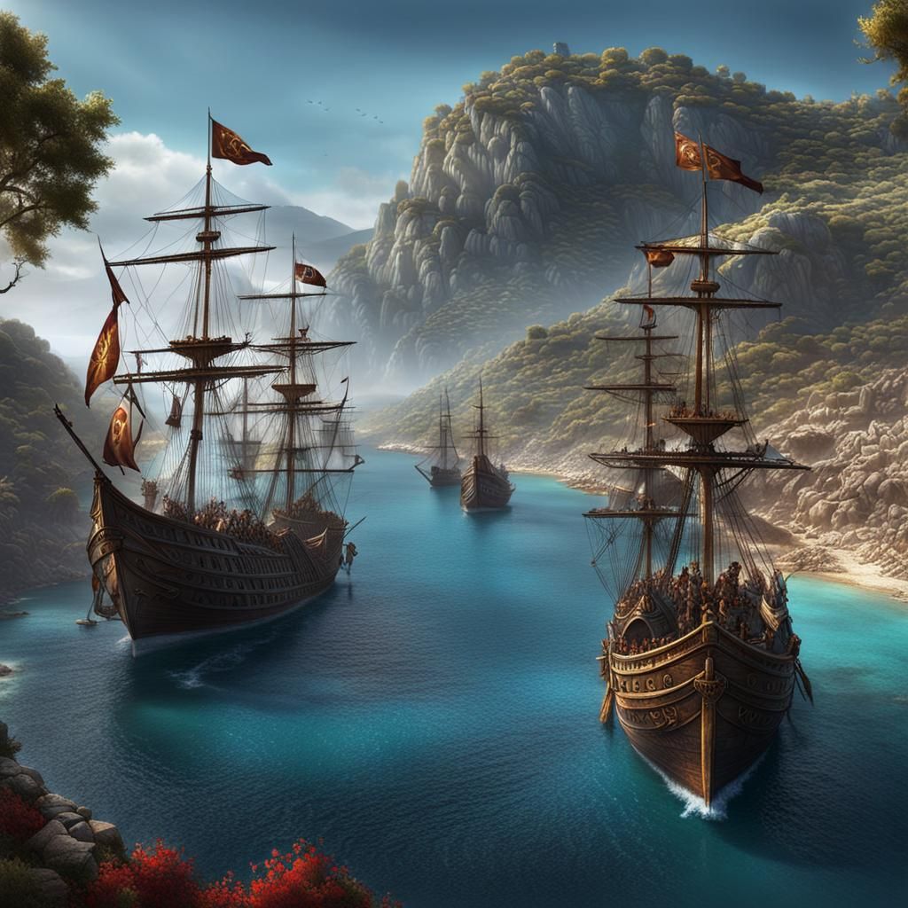 Dolopians: Ancient Greek Pirates Portrait in Detailed Matte ...