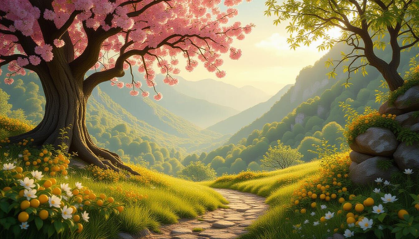 Magical Fae Valley with Perpetual Spring