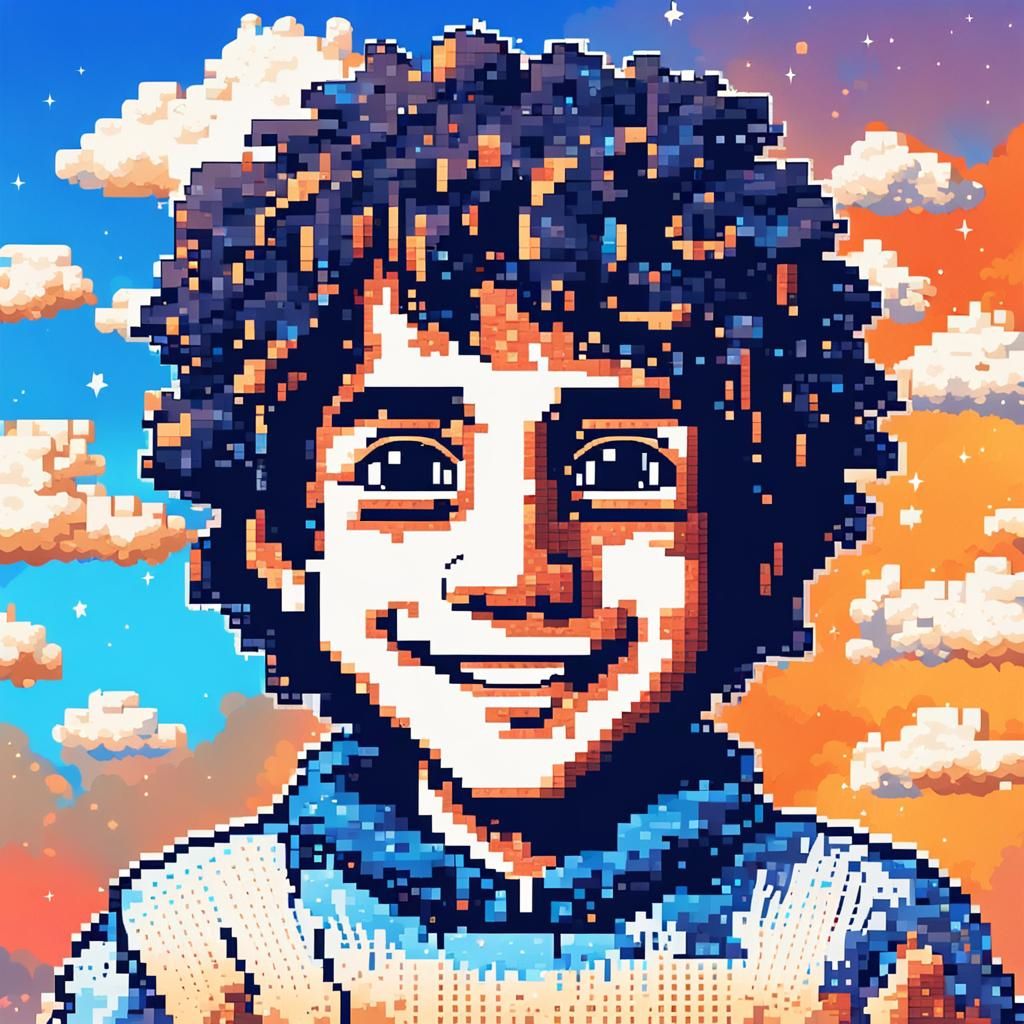 Pixel Art Portrait with Nostalgic 8-Bit Vibe