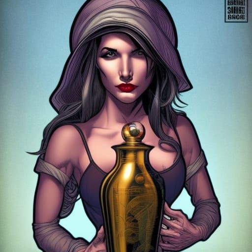 Stylish Comic Book Girl Illustration