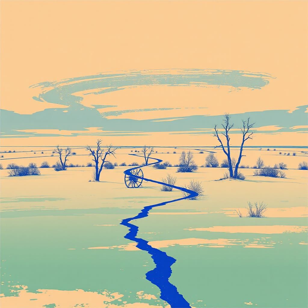 Surreal Sepia Dreamcore Abstract Landscape