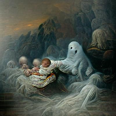 Ghosts Kidnap Baby: A Horror Scene