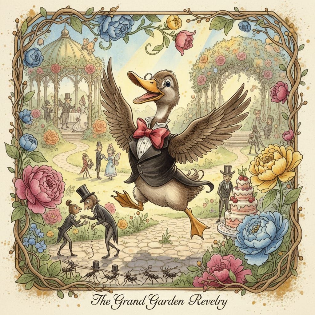 Dapper Duck at Whimsical Garden Party