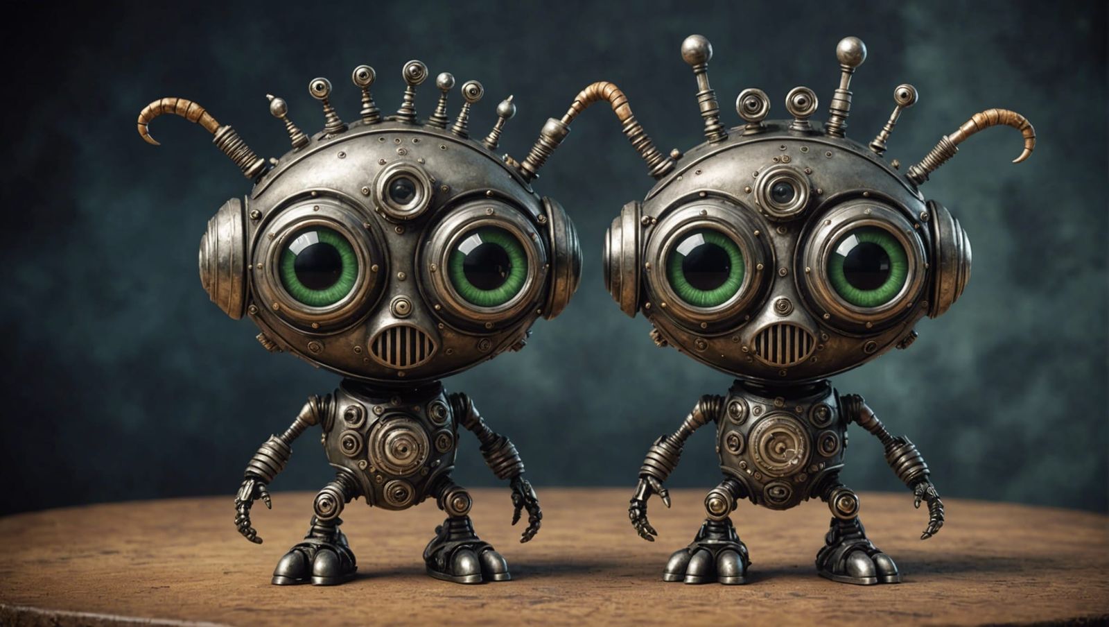 Two-Headed Googly Eye Aliens in Punk Styles
