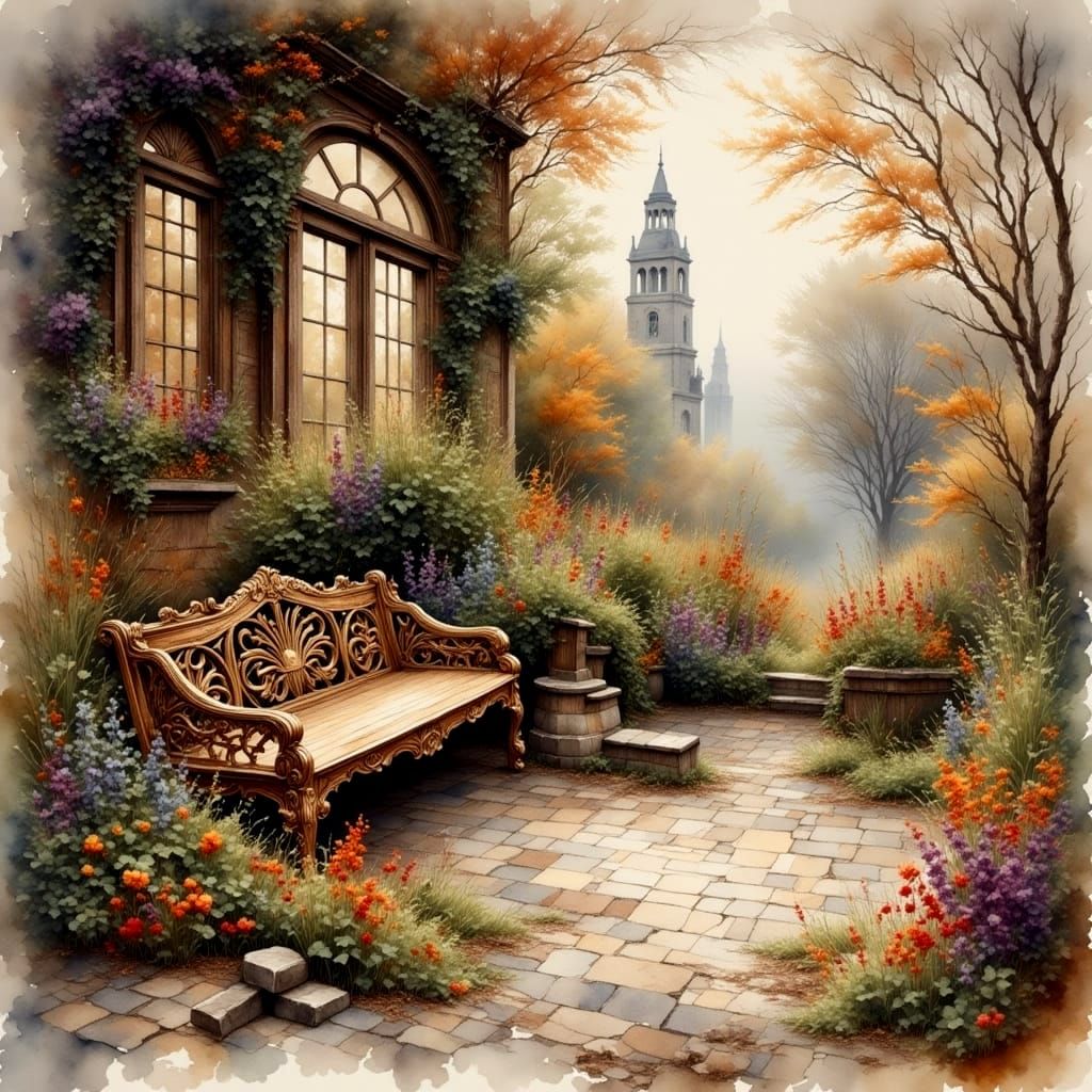 Forgotten Object in Antique Watercolor Style