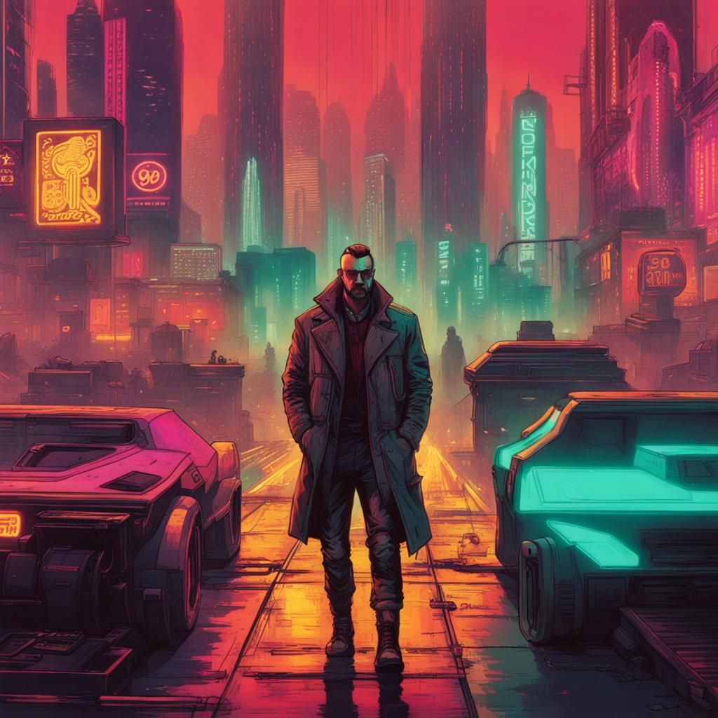 Cyberpunk Secret Agents in Neon City 2099