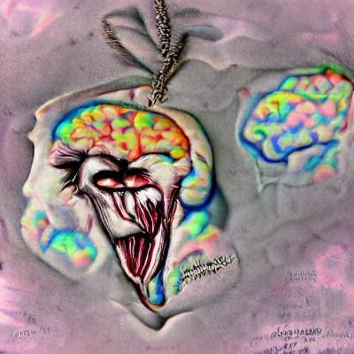 Surreal Brain Illustration in Vibrant Colors