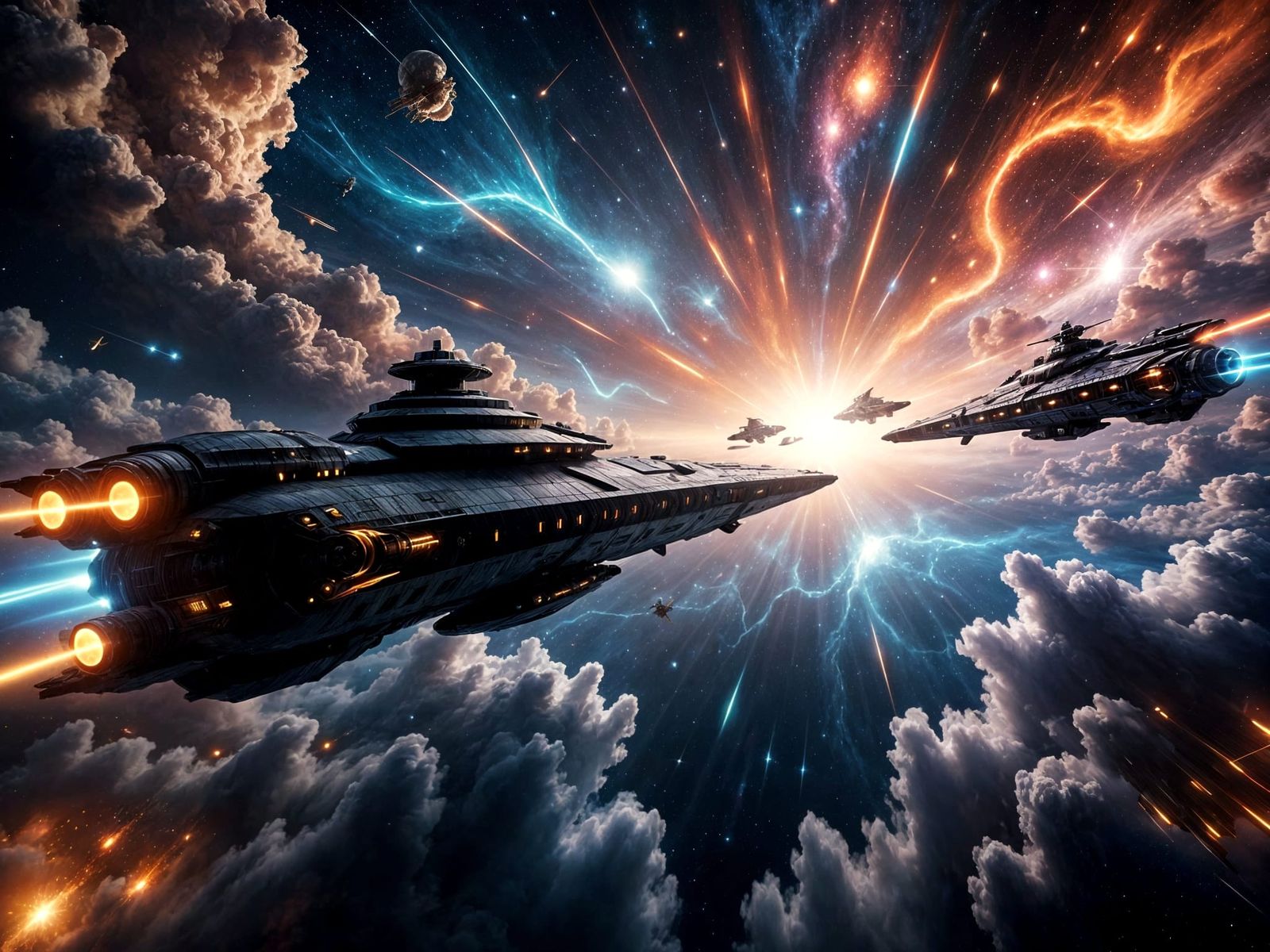 Epic Ultra Realistic Sci-Fi Space Battle