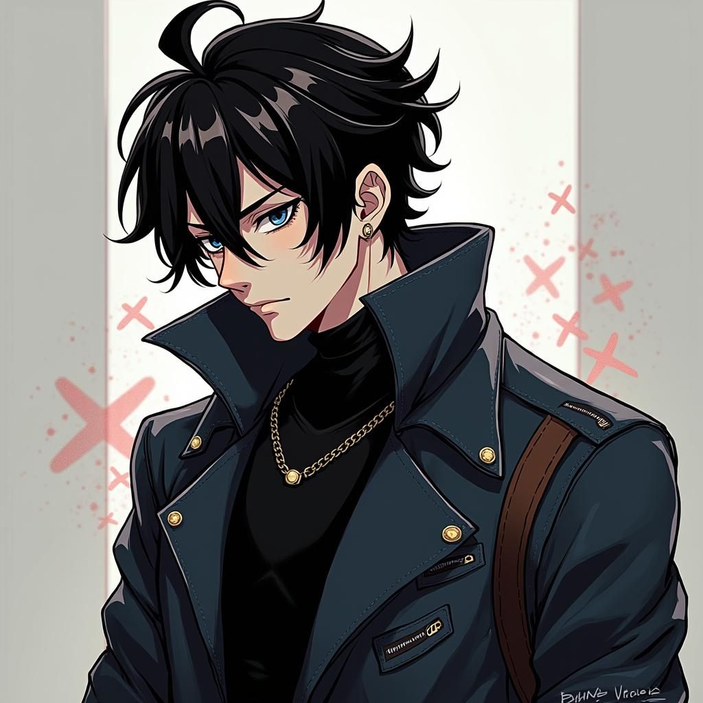 16k resolution, Kazuma Kaneko inspired art, a charismatic protagonist in an edgy, asymmetrical jacket, expressive eyes a...