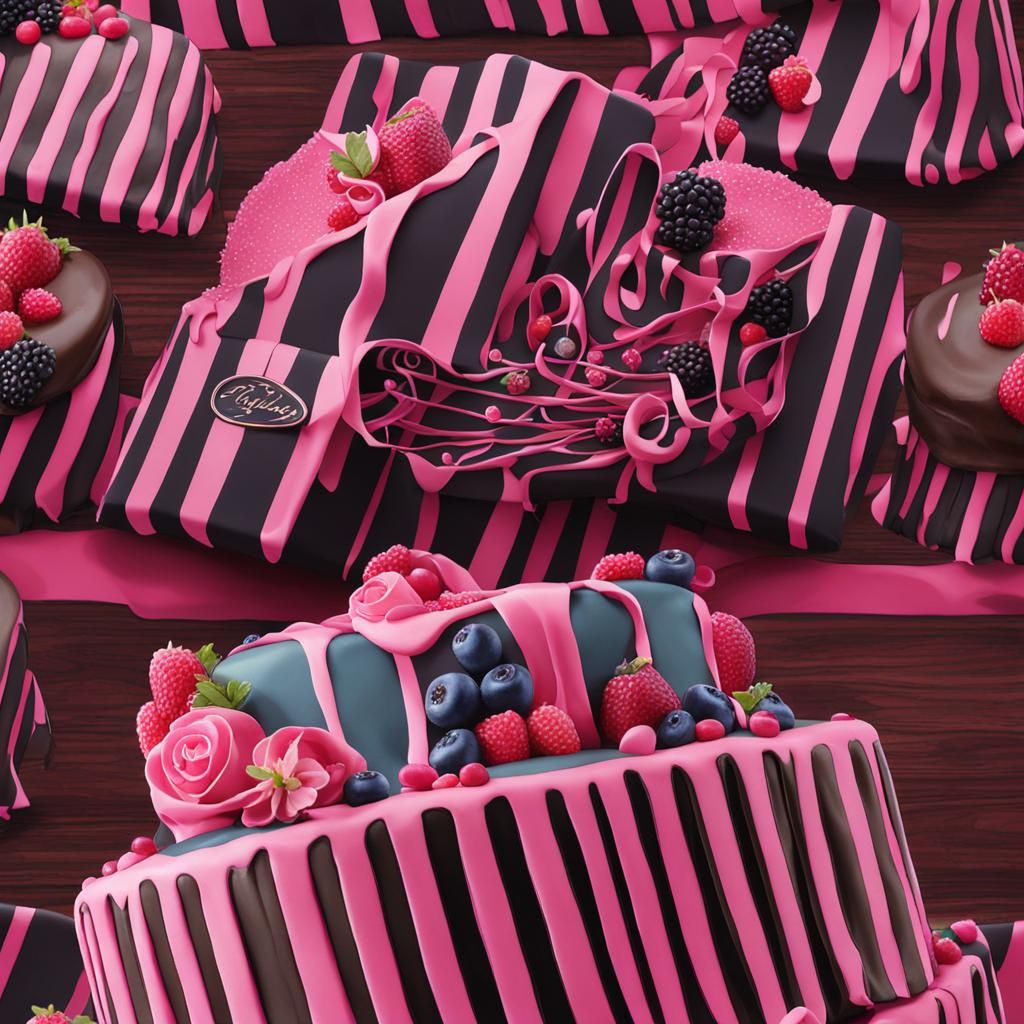 Retro Pink Berry Cake for Celebration