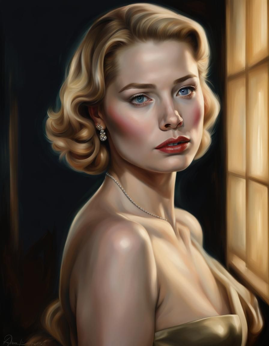 Elegant Portrait in Art Deco Style